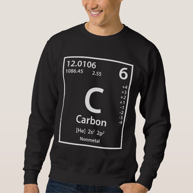 Moletom Elemento Carbono (branco) (Frente)