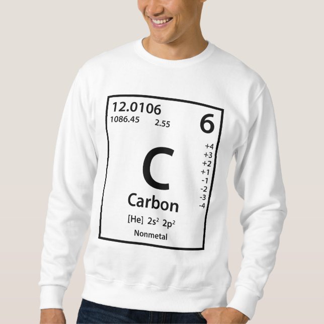 Moletom Elemento Carbono (preto) (Frente)