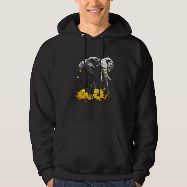 Moletom Elephant Animal Flowers Elephant (Frente)