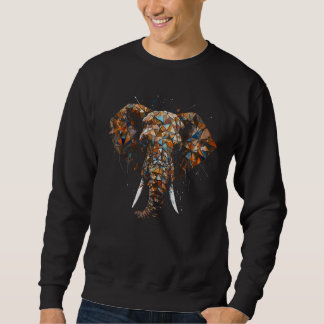 Moletom Elephant Polygon Artwork Colourful African Elephan