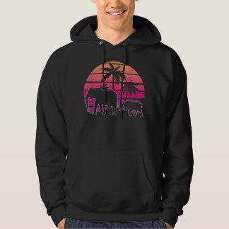 Moletom Elephant Sunset Island Palm Tree Beach Africa Wild