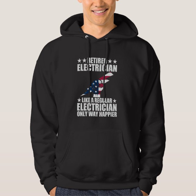 Moletom Eletricista Aposentado Justamente Como Regular Mai (Frente)