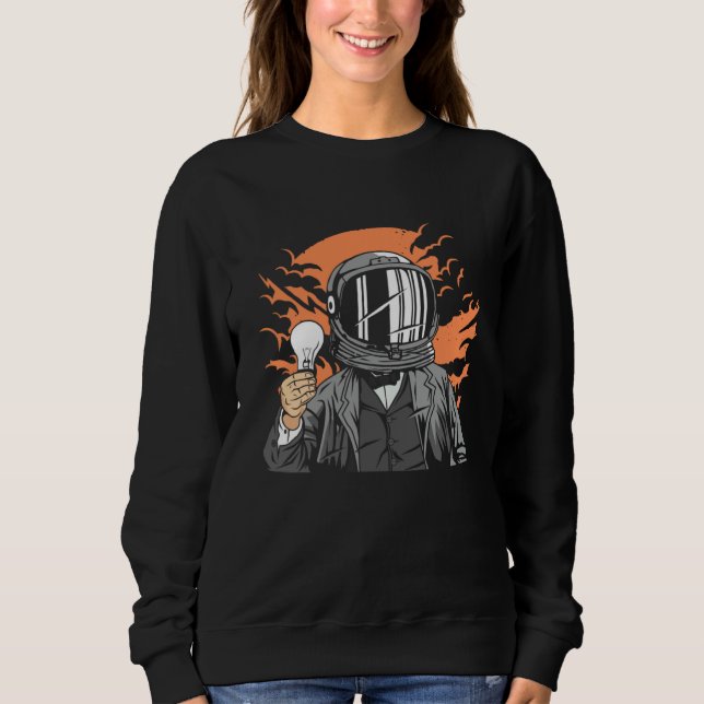 Moletom Eletricista Astronauta, Espacial Reflexão Solar Re (Frente)