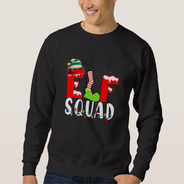 Moletom Elf Squad Preschool Teacher Elf For Women Christma (Frente)