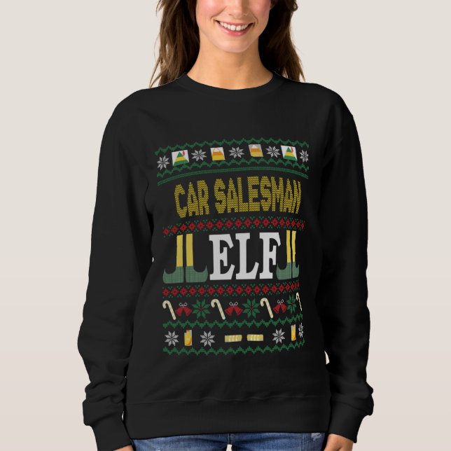 Moletom Elfo Vendedor de Carros Natal (Frente)