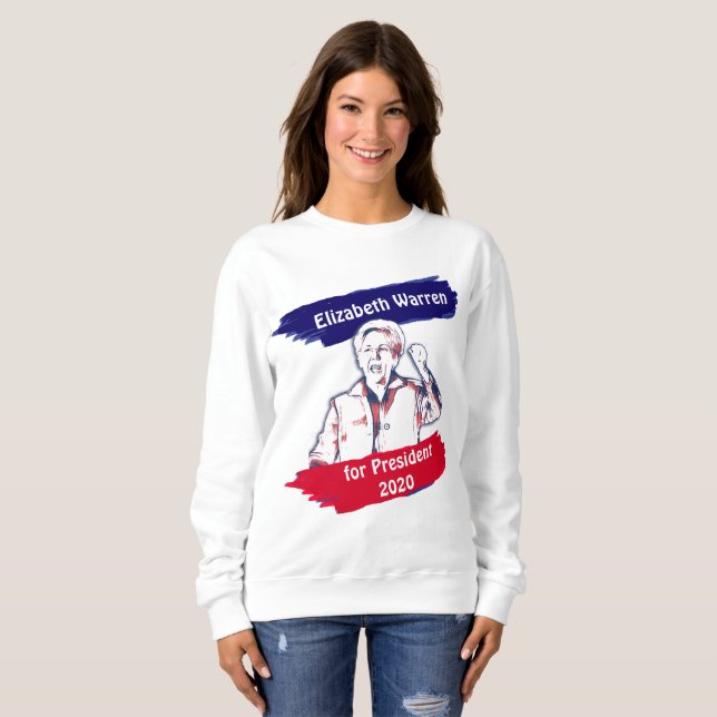 Moletom Elizabeth Warren para as eleições do Presidente 20 (Frente Completa)