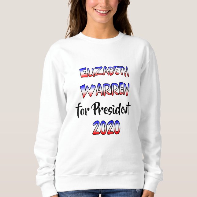 Moletom Elizabeth Warren para o Presidente 2020 (Frente)