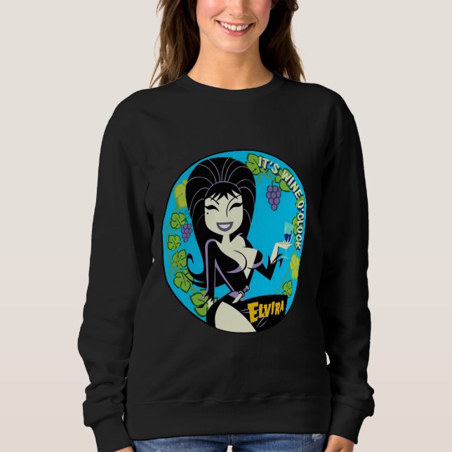 Moletom Elvira Witch It S Wine O Clock 85 (Frente)