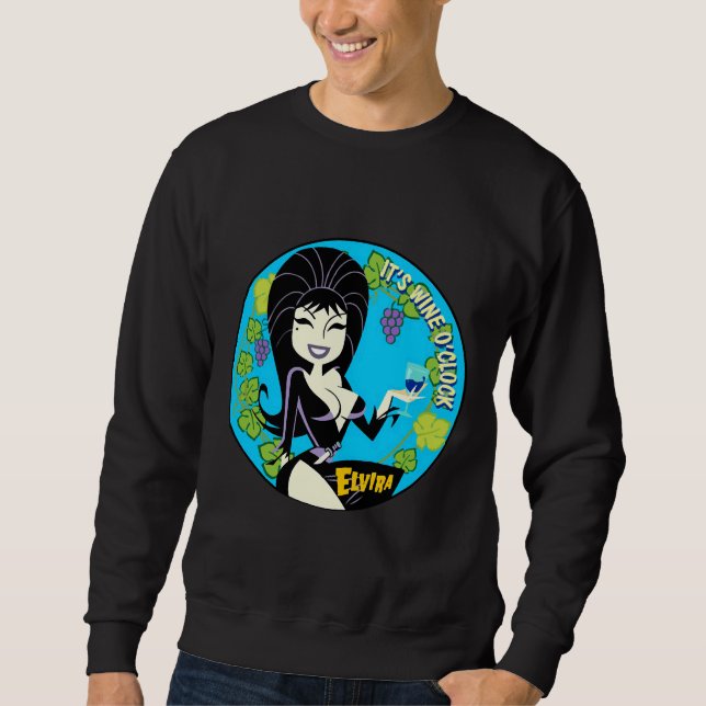 Moletom Elvira Witch It S Wine O Clock 85 (Frente)