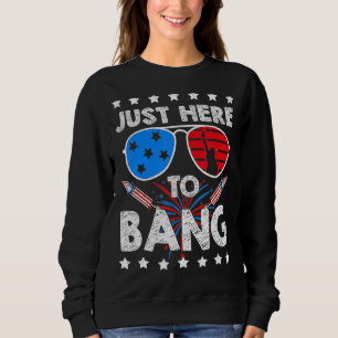 Moletom Em 4 de julho, estou aqui para bater na bandeira a