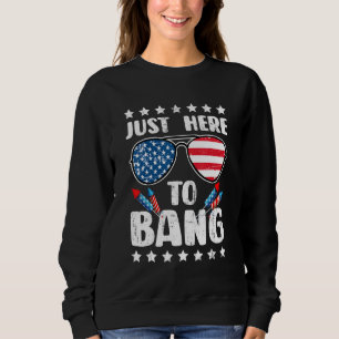 Moletom Em 4 De Julho Eu Estou Aqui Para Bater A Bandeira
