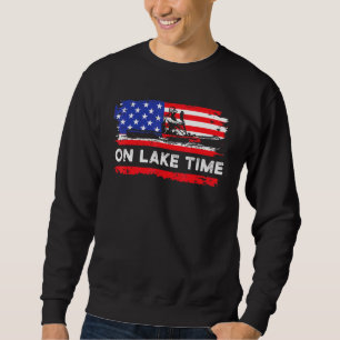 Moletom Em Lake Time Retro Barco Kayaking Canoeing Kayak