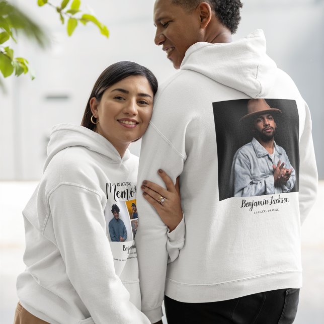 Moletom Em memória de amor | 6 Colagem de Fotografias | Me (Criador carregado)