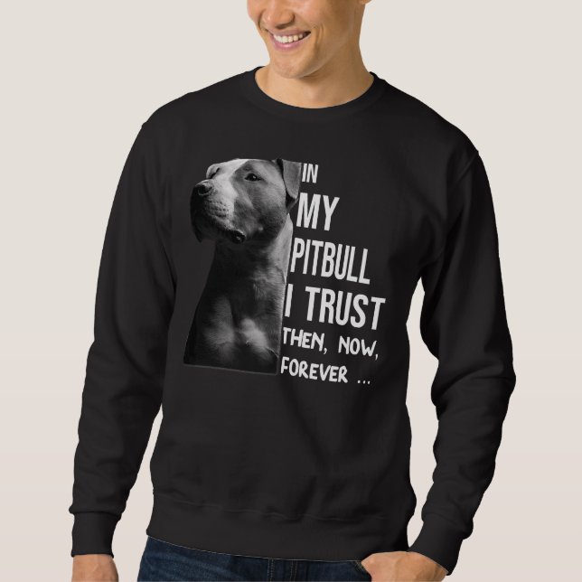 Moletom Em Minha Pitbull Eu Confio (Frente)