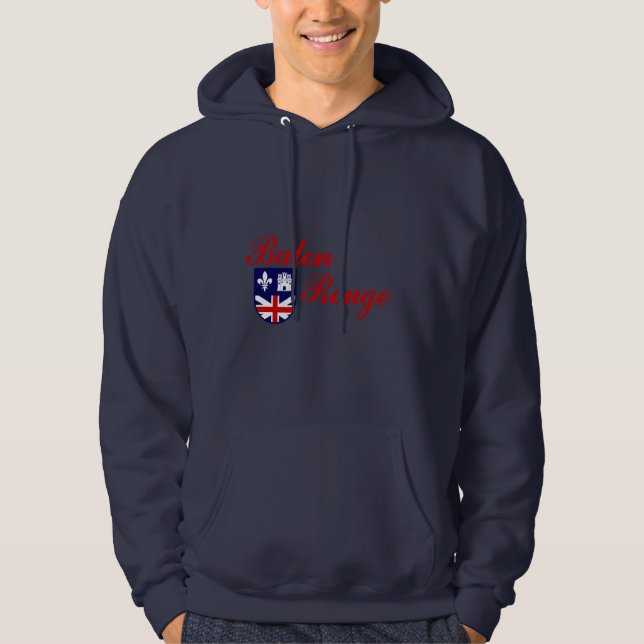 Moletom Emblema de Baton Rouge, Louisiana Hoodie (Frente)