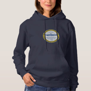 Moletom Emblema de Boston, Massachusetts Hoodie