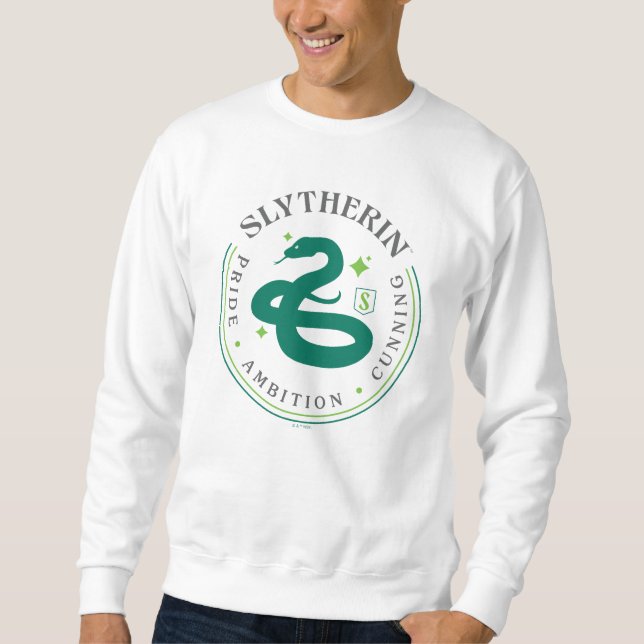 Moletom Emblema de Orgulho da Casa da Cobra Verde SLYTHERI (Frente)
