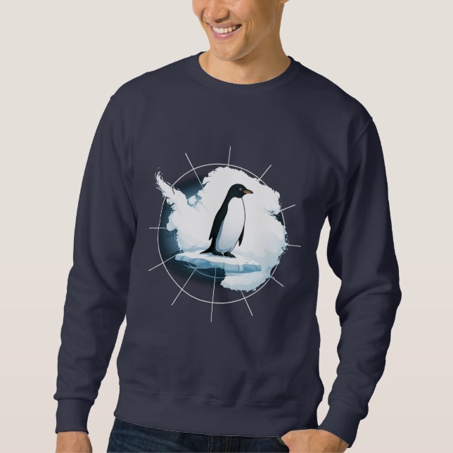 Moletom Emblema de Pinguim da Antártida – Design de Explor (Frente)