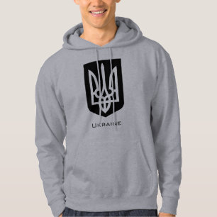 Moletom Emblema Gráfico Contemporâneo Tryzub da Ucrânia