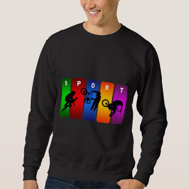 Moletom Emblema multicolorido de BMX (Frente)
