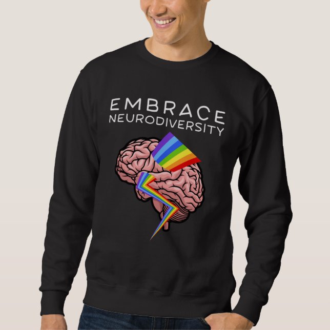Moletom Embrace Neurodiversity Autism Awareness ASD Mental (Frente)
