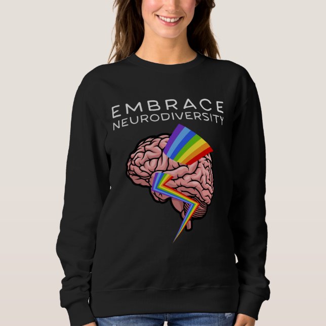 Moletom Embrace Neurodiversity Autism Awareness ASD Mental (Frente)