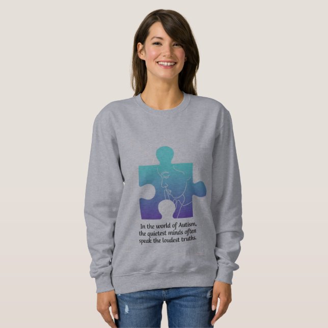 Moletom Embrace Neurodiversity | Autism Awareness Puzzle  (Frente Completa)