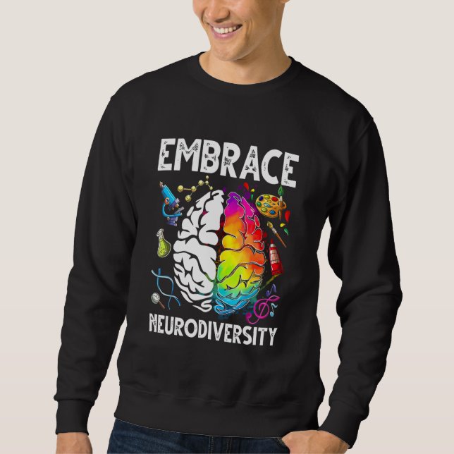 Moletom Embrace Neurodiversity Autism Awareness Shirt Teac (Frente)