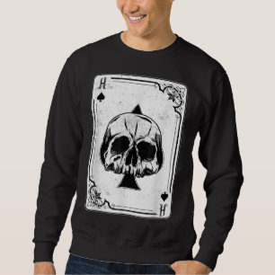 Moletom Emo Gothic e Punk Ace do jogo de pôquer do Spades