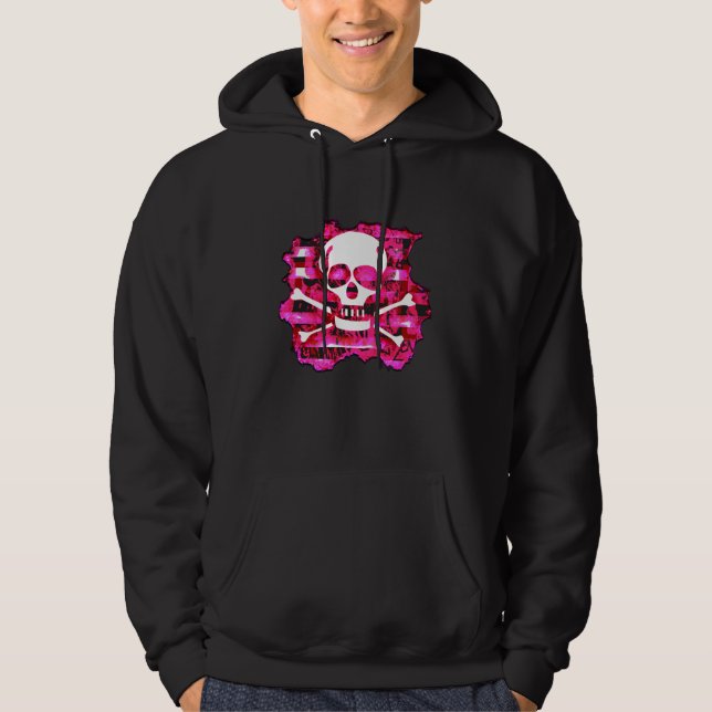 Moletom Emo Skull & Crossbones (Frente)