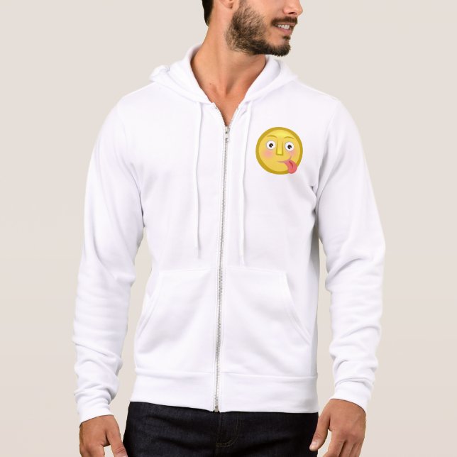 Moletom Emoji de Língua Para Fora Cara Engraçada e Tola (Frente)