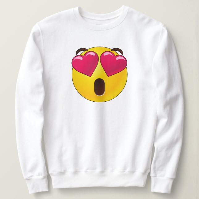 Moletom Emoji Heart Eyes Namorados (Frente do Design)