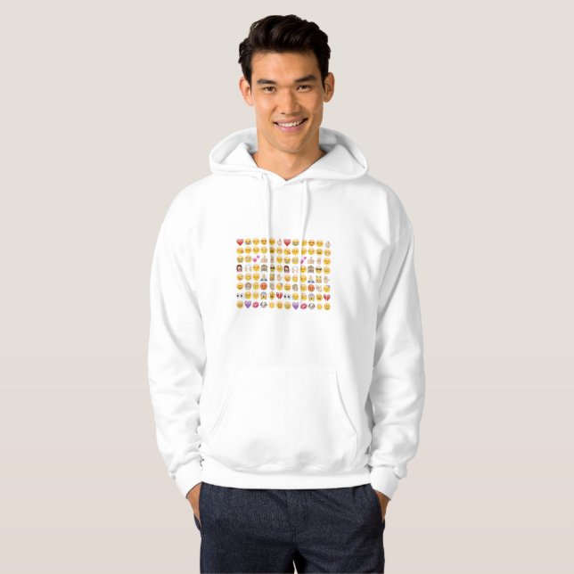 Moletom emoji mens hoodie hoodie hoody (Frente Completa)