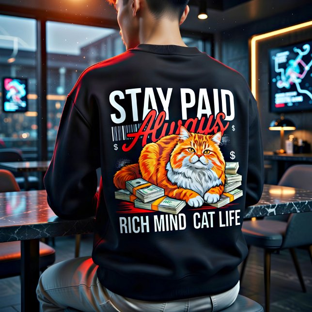 Moletom Empresários Homens - Fique Pago Sempre Gato Chefe  (Criador carregado)