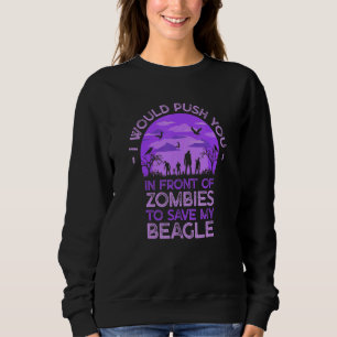 Moletom Empurre Você Em Zombies Para Salvar Meu Beagle Cac