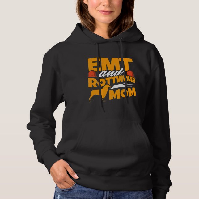 Moletom Emt Rottweiler Mãe Cães Emergência Paramedi (Frente)