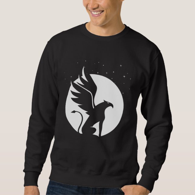 Moletom Enchanting Griffin graphic with Celestial Backdrop (Frente)