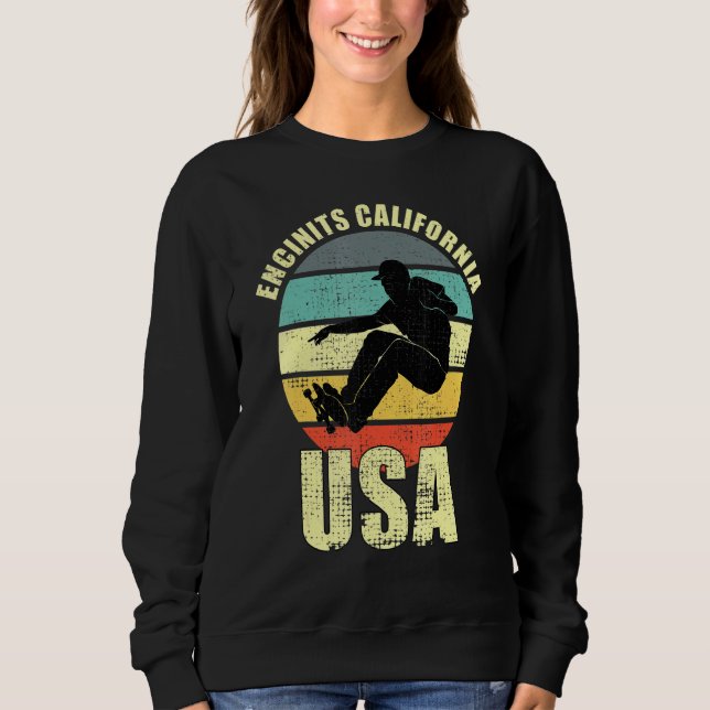 Moletom Encinitas California Usa Skateboard (Frente)