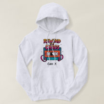 Encontra o Hoodie de fita da cassete retrô Gen X d