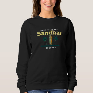 Moletom Encontre-Me No Sandbar Spokane Beach Washington Oc