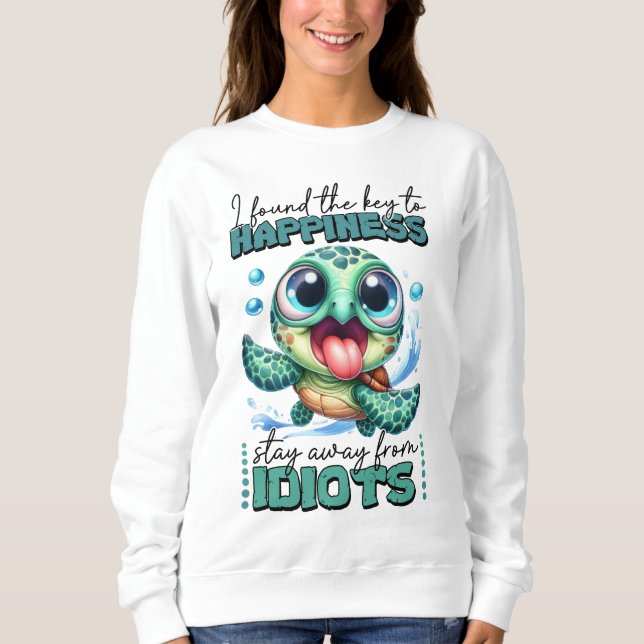 Moletom Encontrei a chave para a felicidade (Frente)