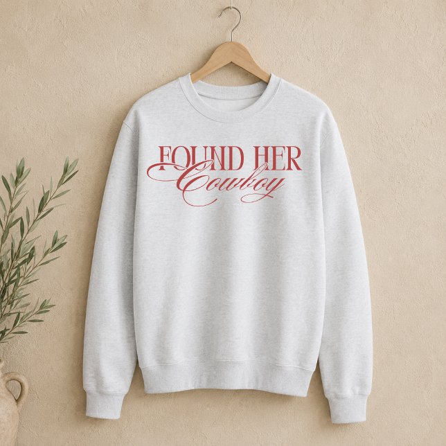 Moletom Encontrou Seu Cowboy Western Despedida de Solteira (Found Her Cowboy Western Bachelorette Sweatshirt)
