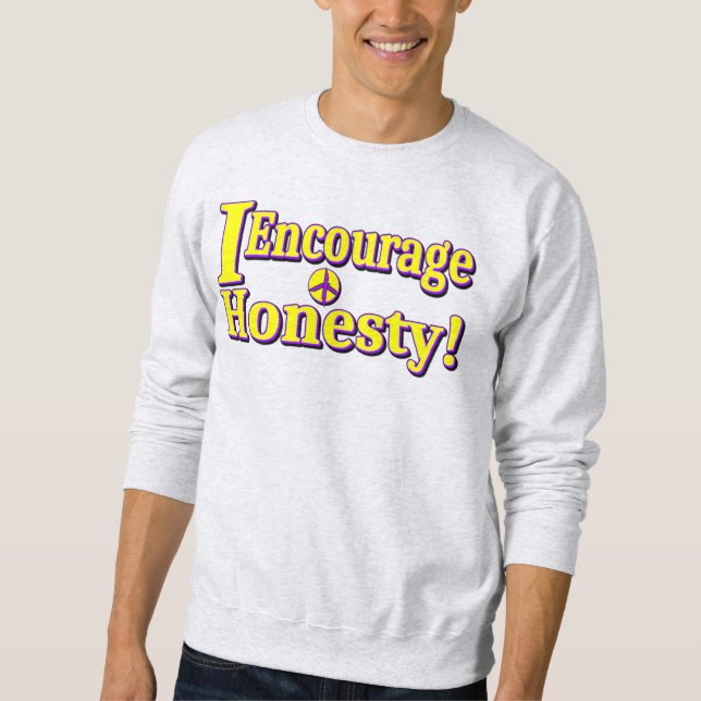 Moletom "Encorajo a honestidade!" Design bonito. Comprar A (Frente)