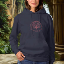 Encoste Suas Coisas Peacock Hoodie - Rosa