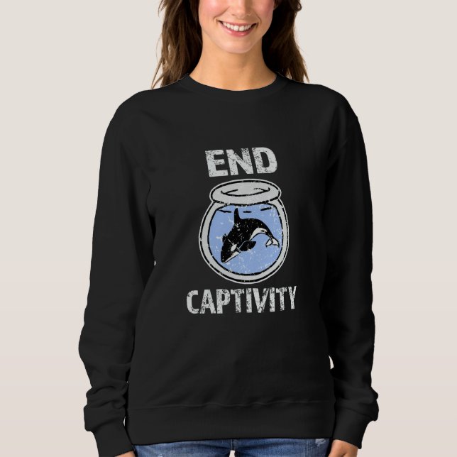 Moletom End Captivity Shirt Free the Orca Whales apparel (Frente)