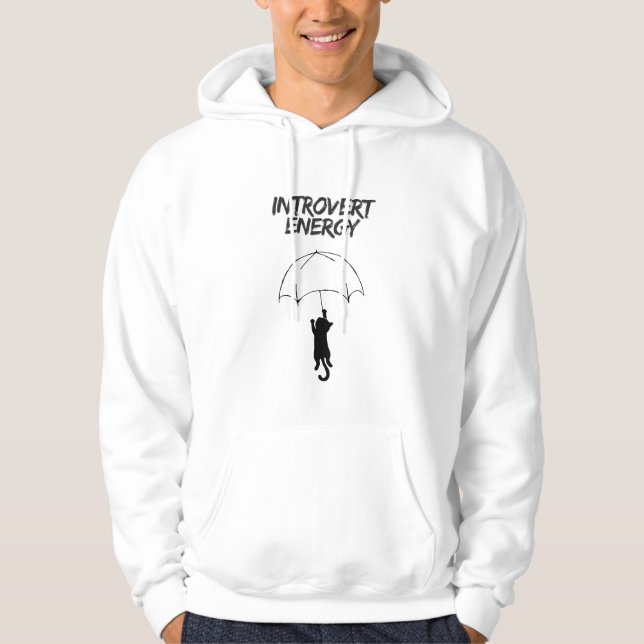 Moletom Energia de Introvertido – Camisola de Gato com Cit (Frente)