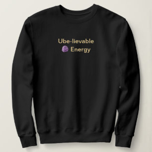 Moletom Energia Incrível de Ube Piada Filipina: Preto