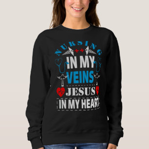 Moletom Enfermagem Em Minhas Veias Jesus Em Minha Enfermei