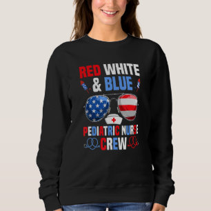 Moletom Enfermeira 4 de julho Vermelho Branco Azul Enferme