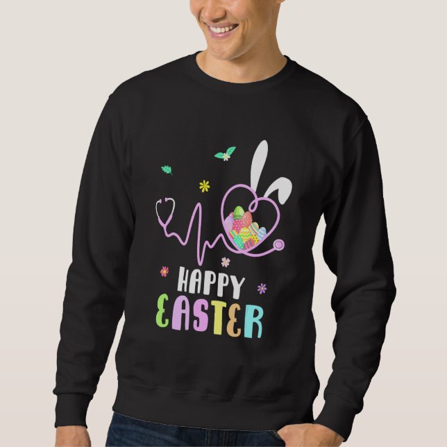 Moletom Enfermeira Bunny Stethoscope Ovos de Felz pascoa C (Frente)